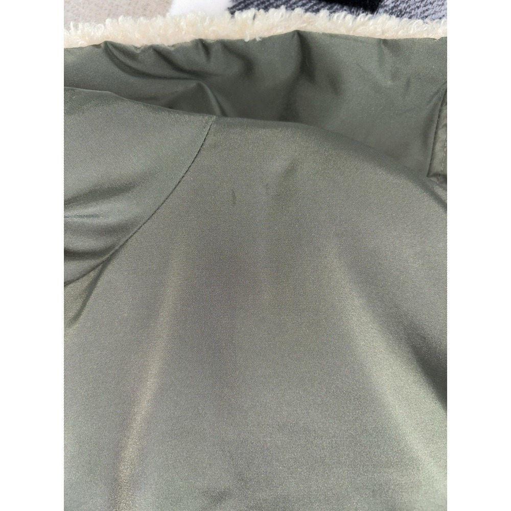 ANTHROPOLOGIE PILCRO OVERSIZED HOODED BUBBLE JACKET KHAKI GREEN WOMEN'S SMALL - Picture 9 of 9